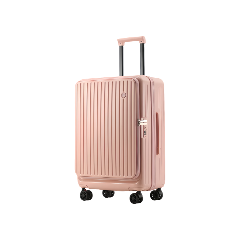 Rubber Pink Spinner Luggage