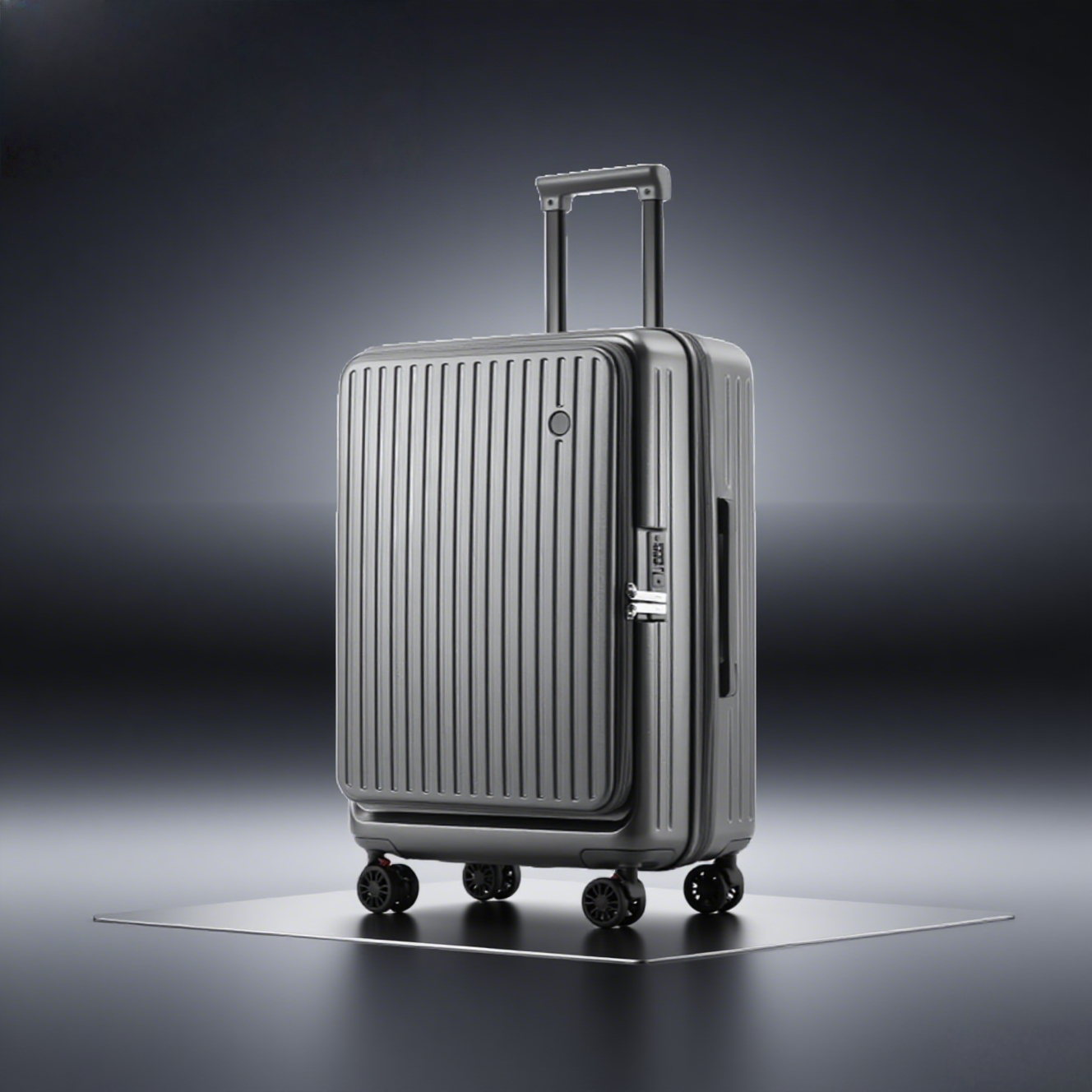 Midnight Black Spinner Luggage - Image 4