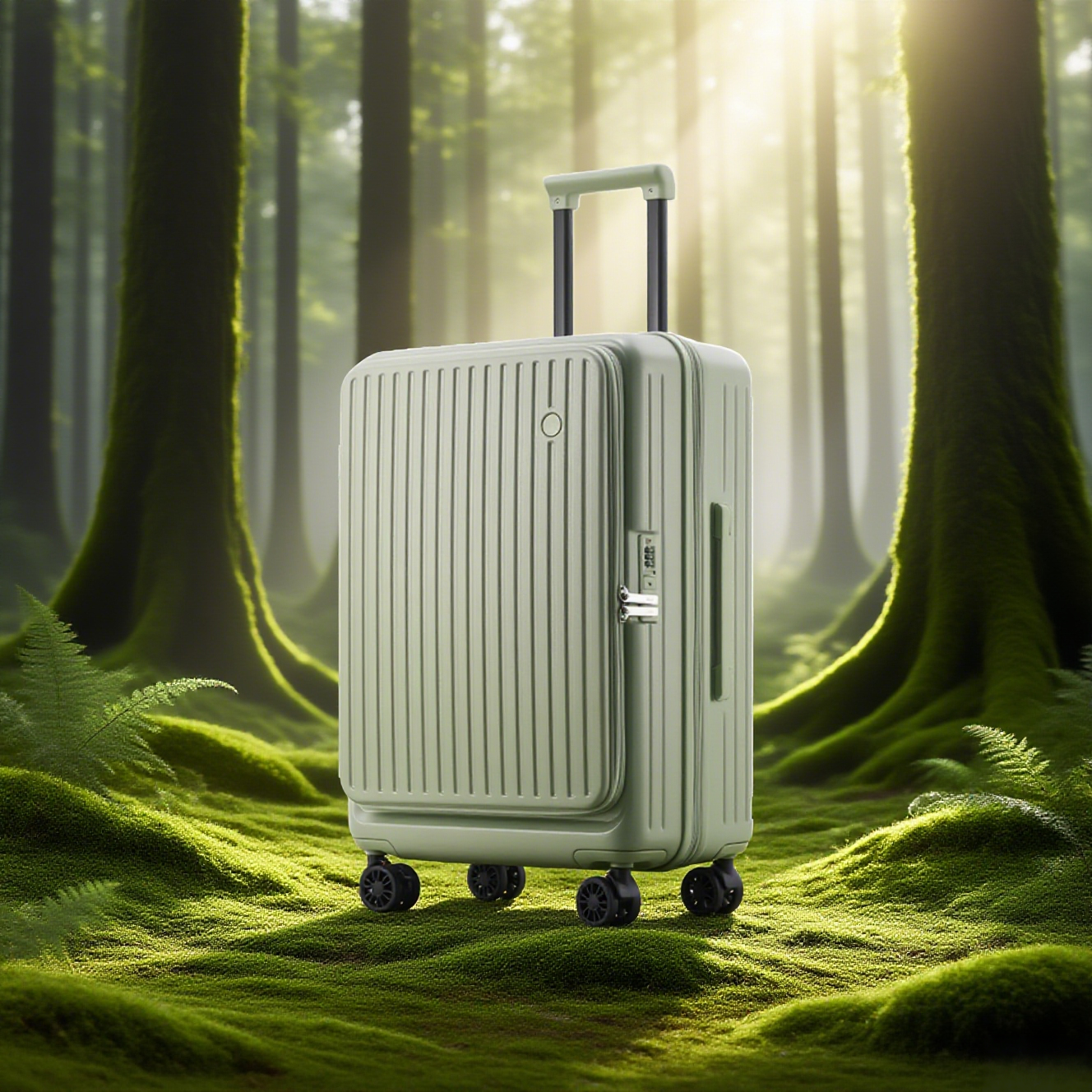 Soft Green Spinner Luggage - Image 3
