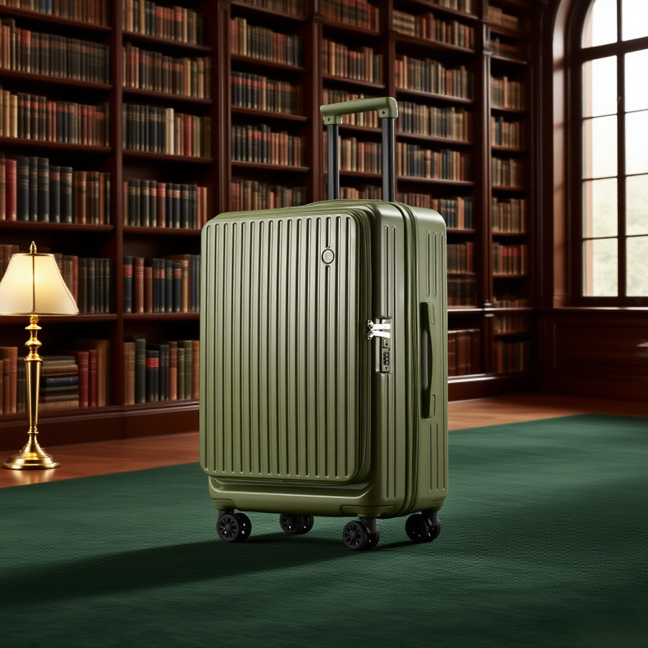 Olive Green Spinner Luggage - Image 3
