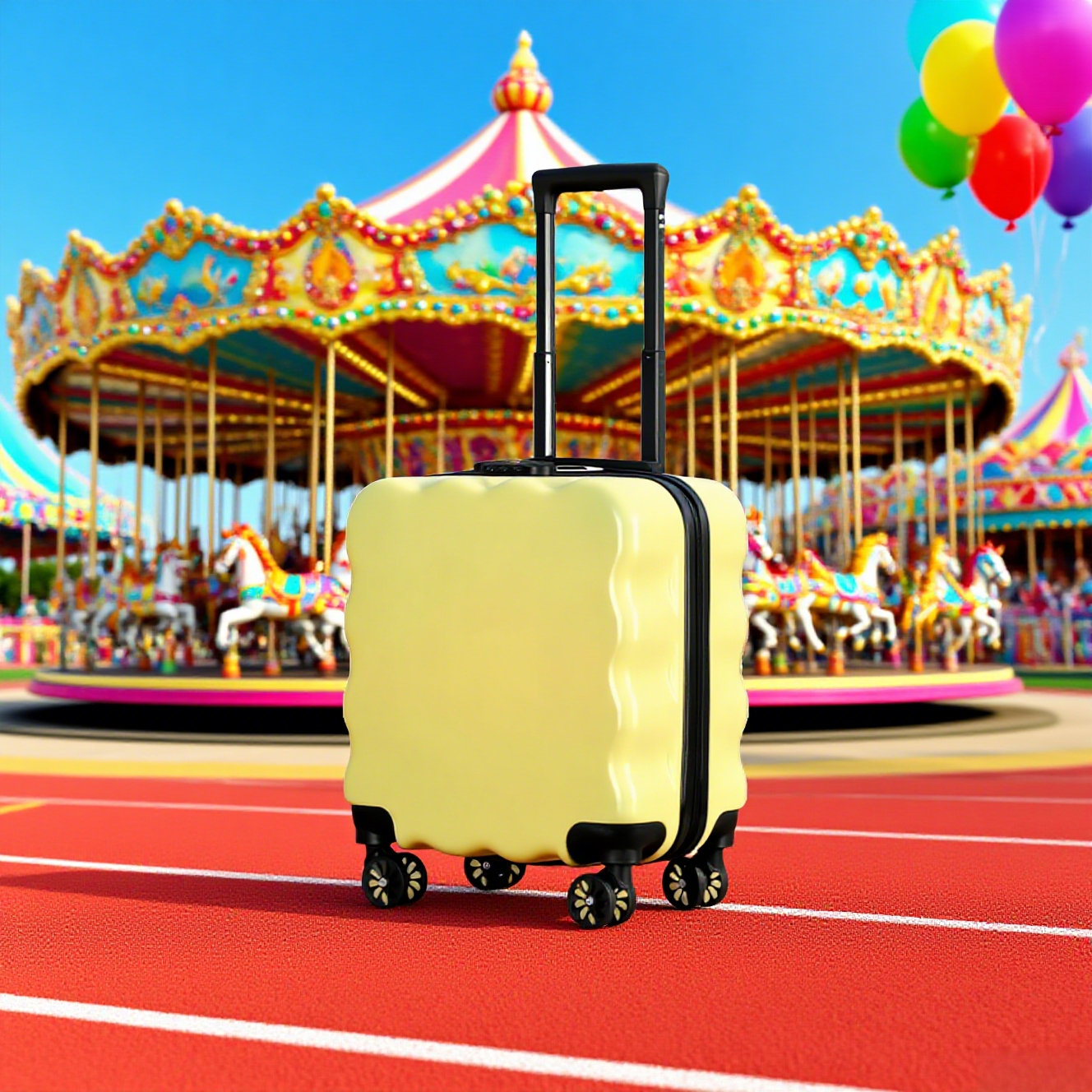 Yellow Kids 18" Luggage - Image 4